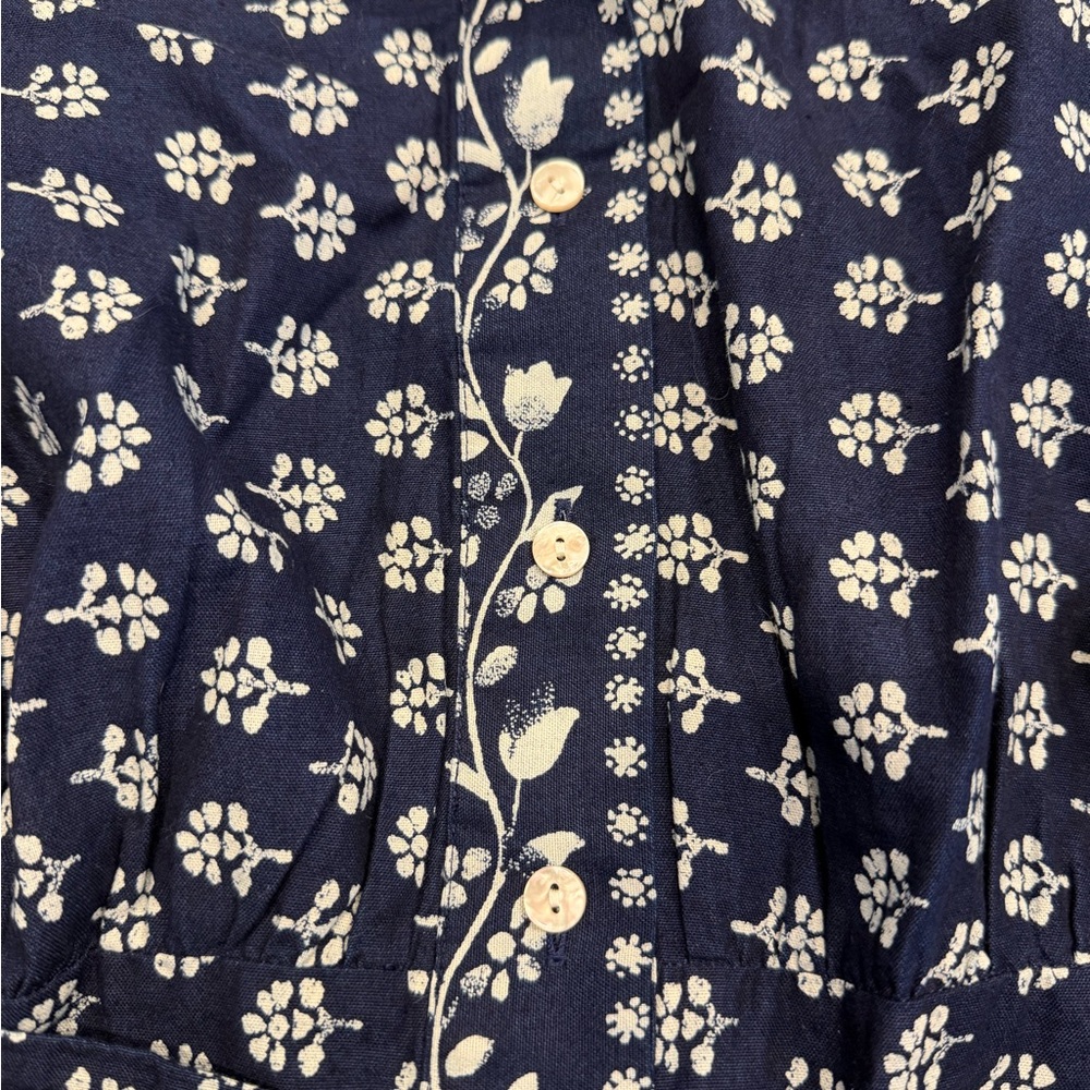 Ann Taylor Weekend Navy and White Floral Dress - Picture 7 of 13
